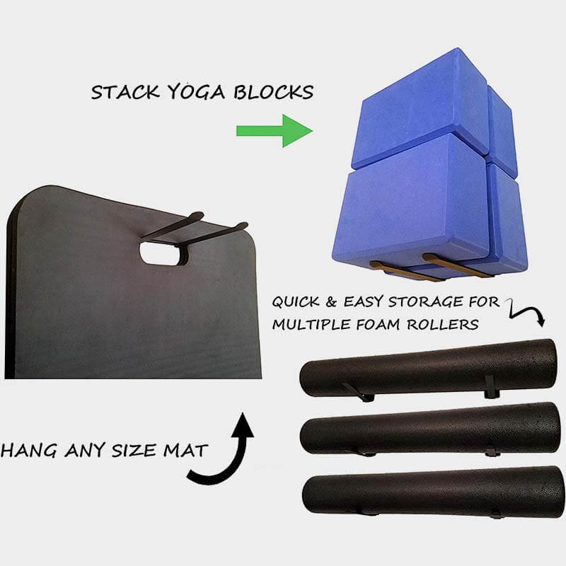 Multi Use Exercise Mat Storage Rack IRON AMERICAN LLC